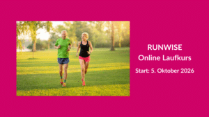 Beatrice und Johannes joggen gemeinsam im Park und präsentieren RUNWISE - den Online-Laufkurs Frü Frauen